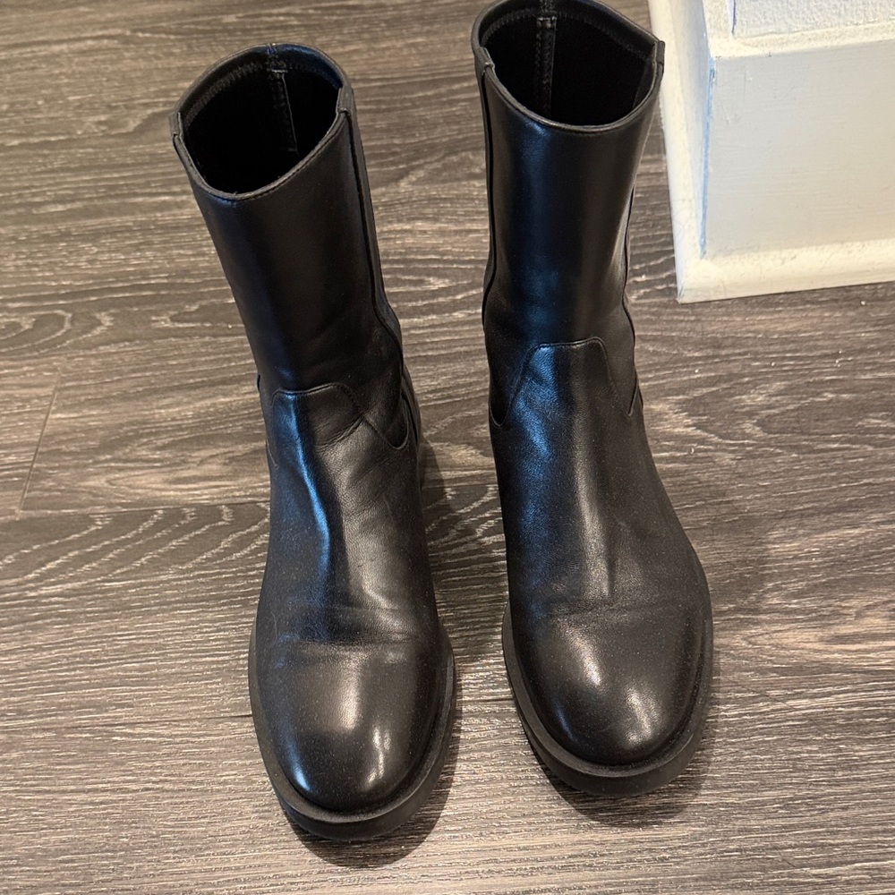 Stuart Weitzman Black Leather Boots
